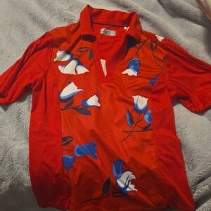 Callaway Red Floral Women's Top